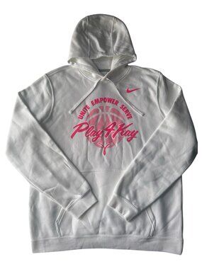Men Nike Air Kay Yow PLAY4KAY Team Hoodie Unreleased White IM7753-100 Sz Medium